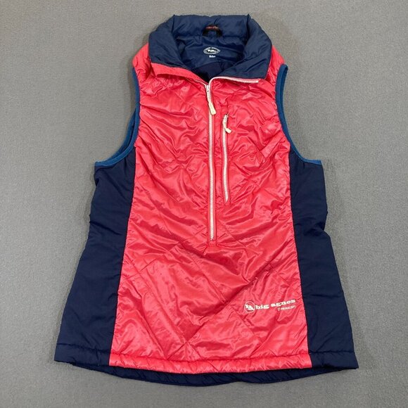 Big Agnes Lone Pine Vest Womens Medium Pink Blue Primaloft Insulated Lightweight - Picture 1 of 6